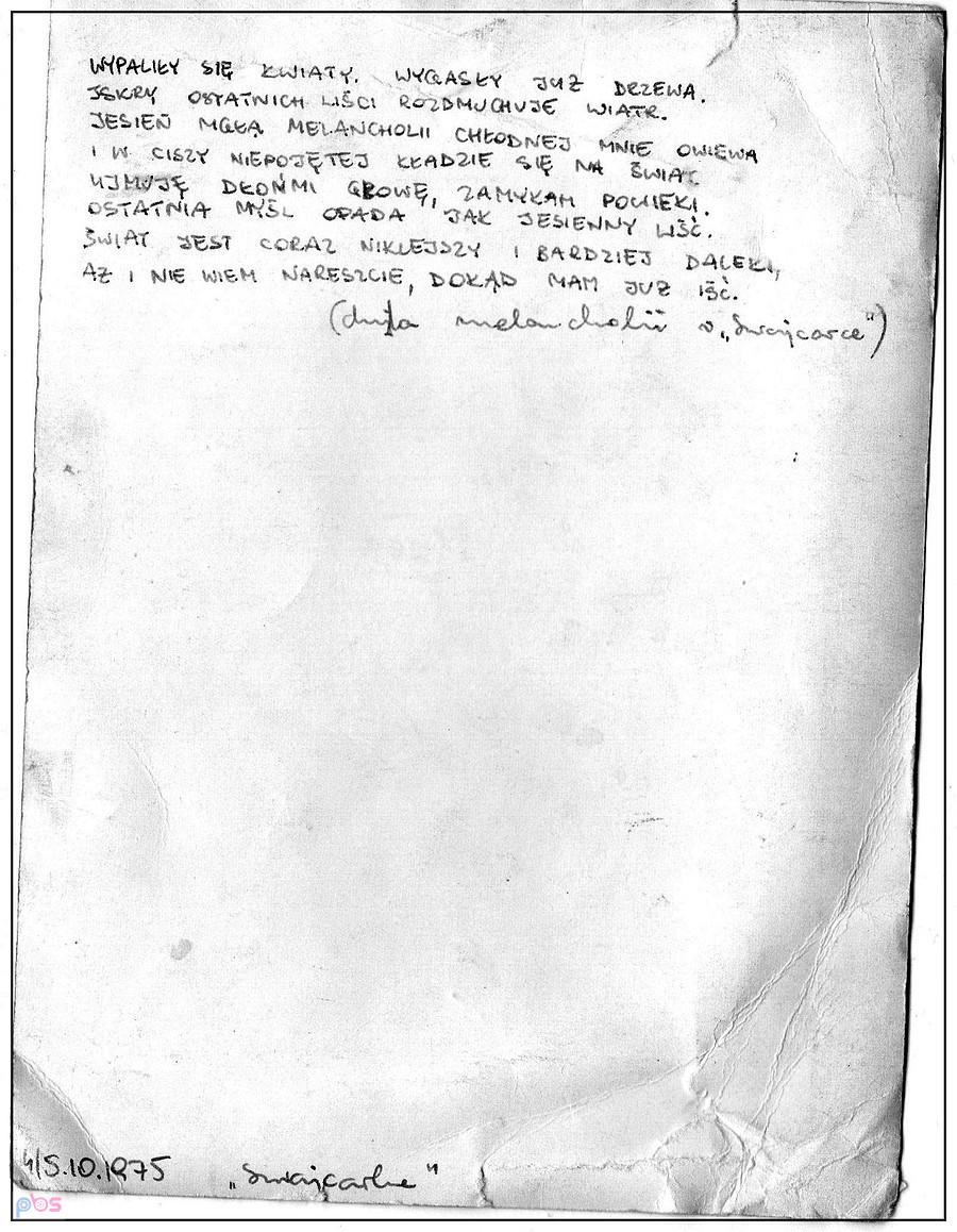 "Chwila melancholii w Szwajcarce"