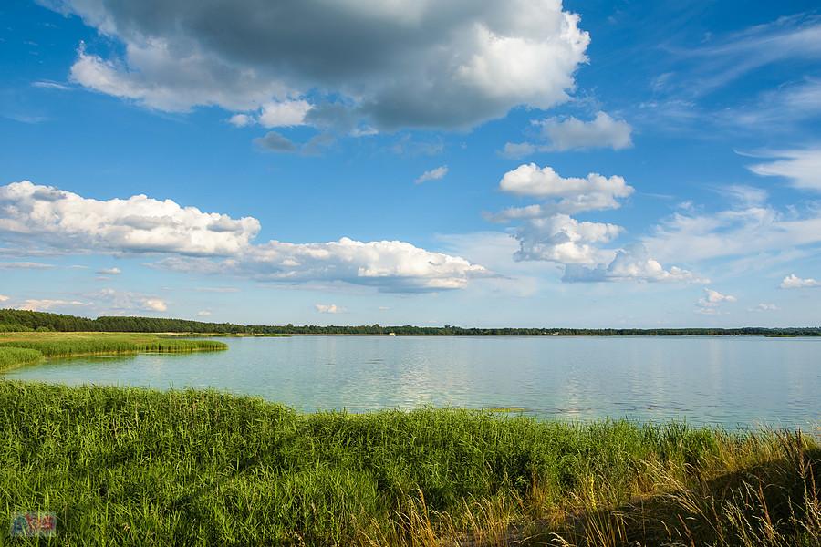 Postój nad zbiornikiem wodnym "Poraj" - widok w kierunku Masłońskiego