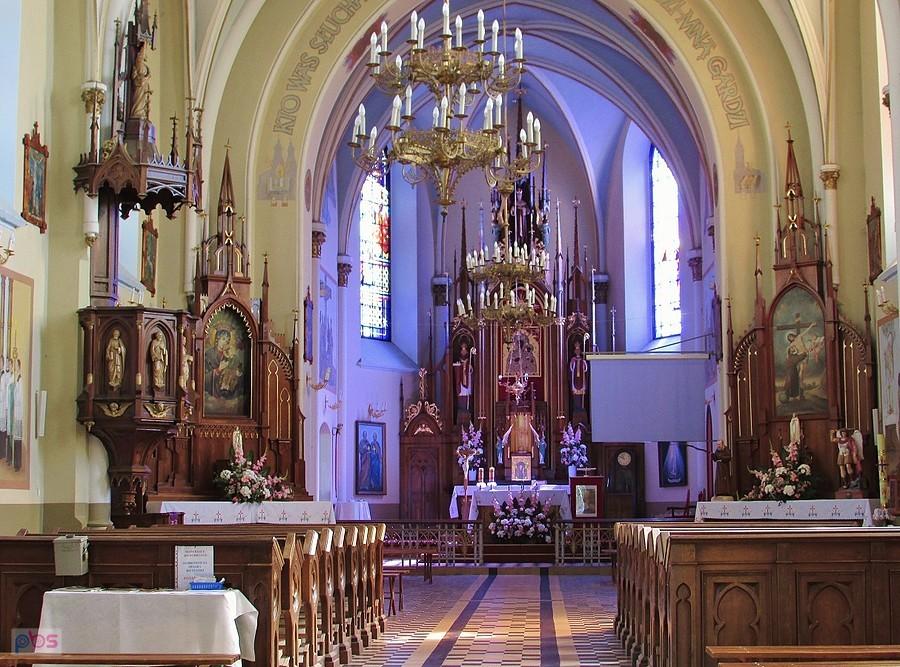 Wnętrze kościoła w Wysokiem