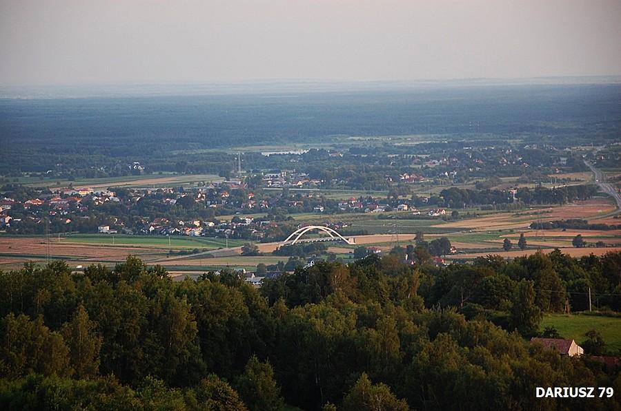 Wieża widokowa - Dąbrówka Szczepanowska widok na Wojnicz