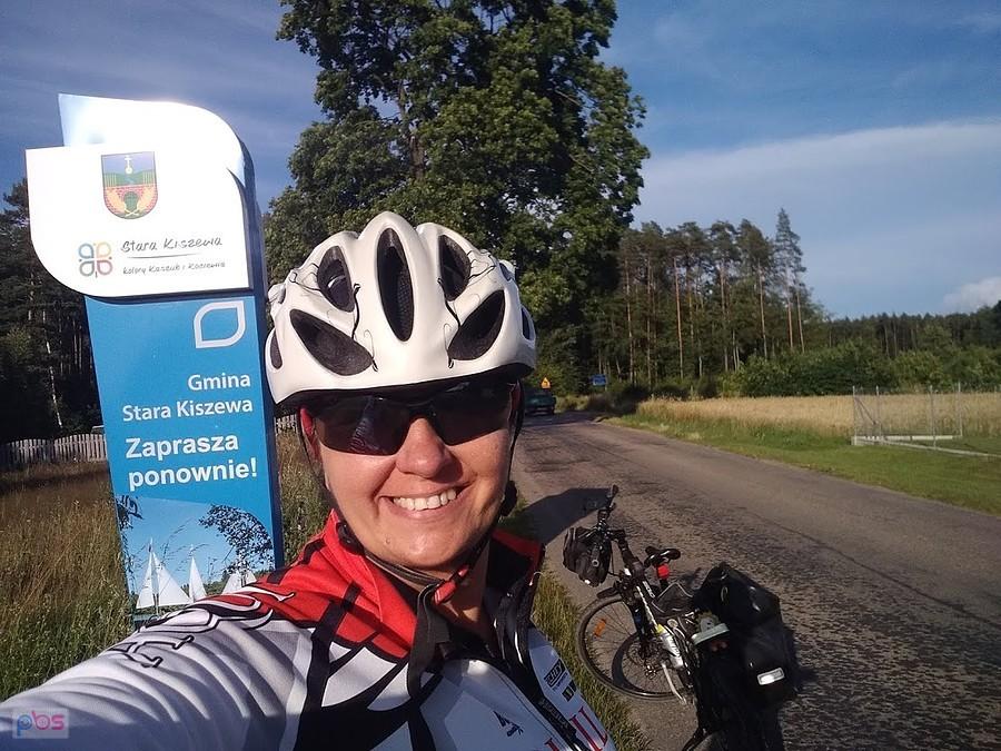 Rowerzysta na wycieczce w Kociewiu
