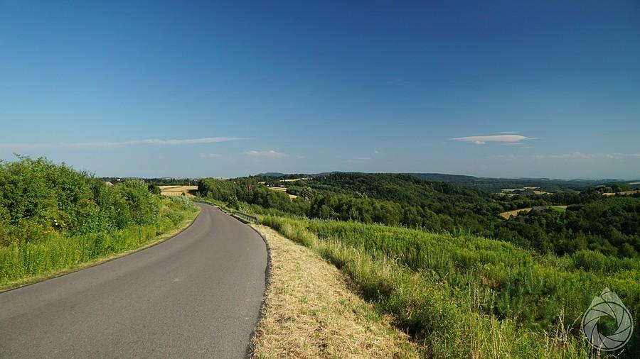 droga do Brzezin z widokiem na Chełm