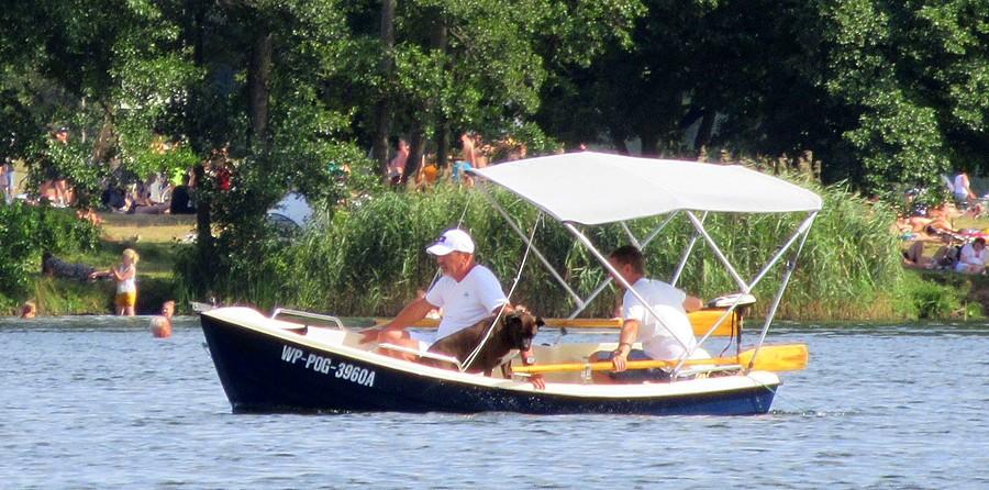Gondola z pieskiem, Jezioro Strzeszyńskie, Poznań