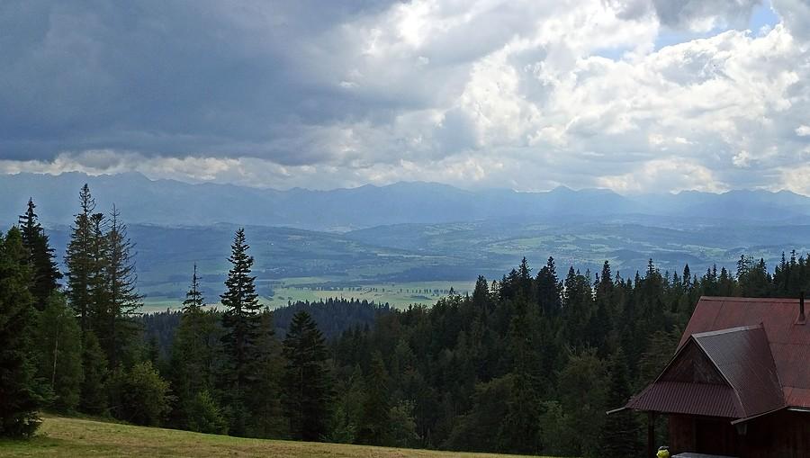Widoczek na Tatry, tylko ta masa chmur