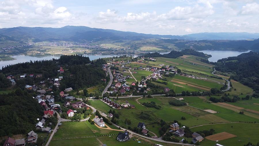 Falsztyn z widokiem na Gorce. Ładnie tam :)