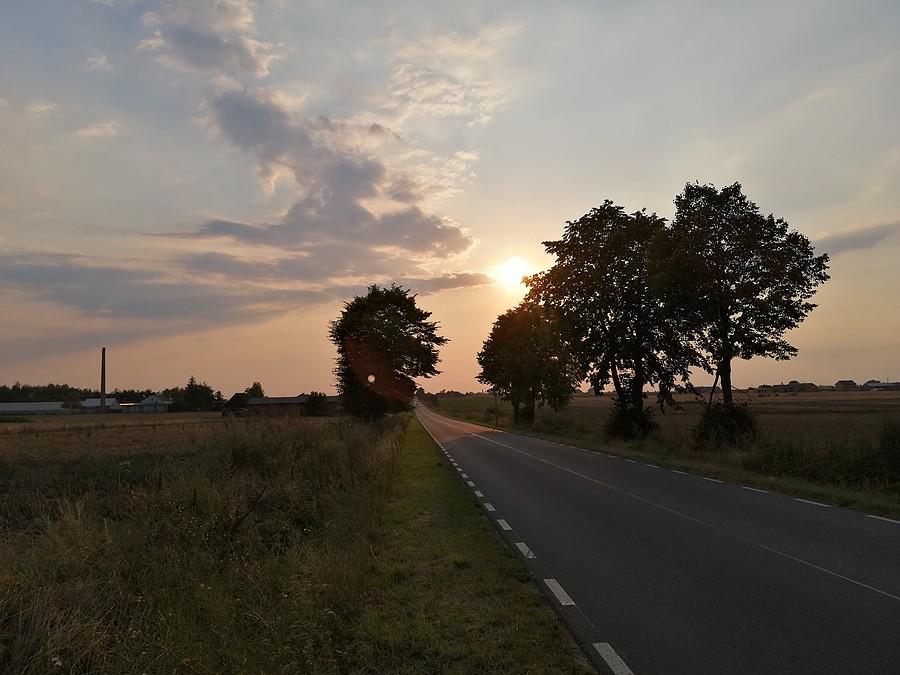 Wieczorna jazda w kierunku Koźminka.