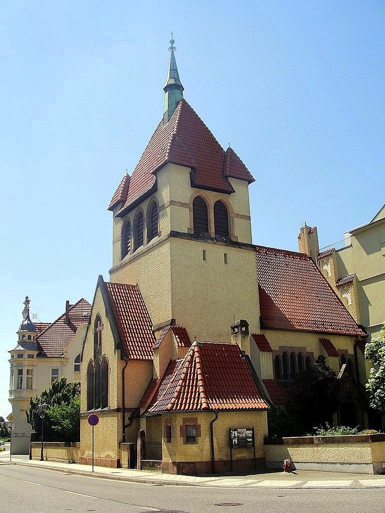 Kościół Dobrego Pasterza, ewangelicki, wybudowany w latach 1902–1903 w stylu secesyjnym w Guben