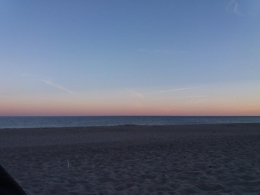 Poranek na plaży.