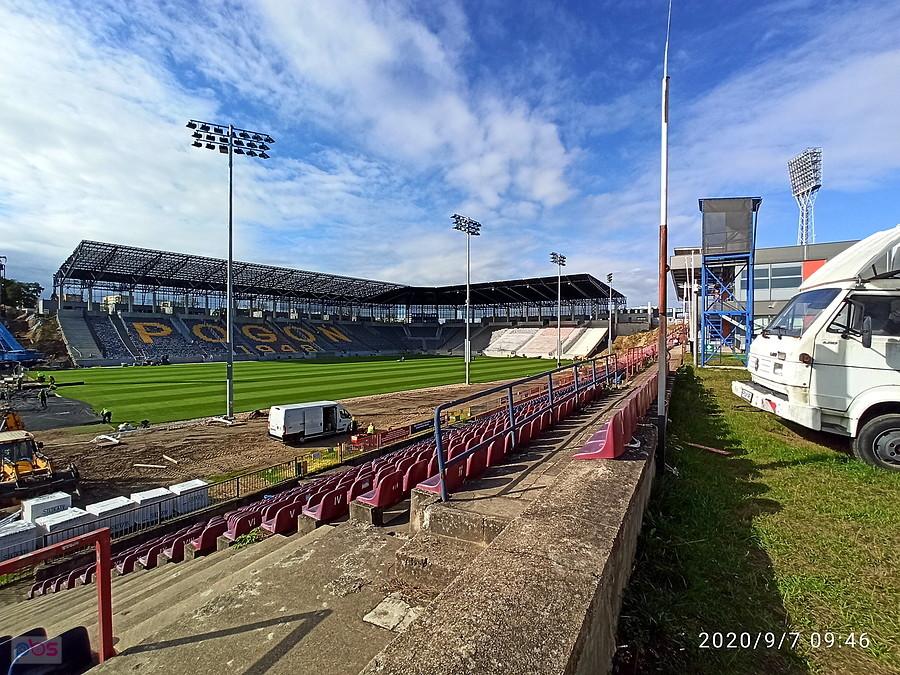 Trwa budowa stadionu Pogoni - stan na dzień 7 września 20 r.