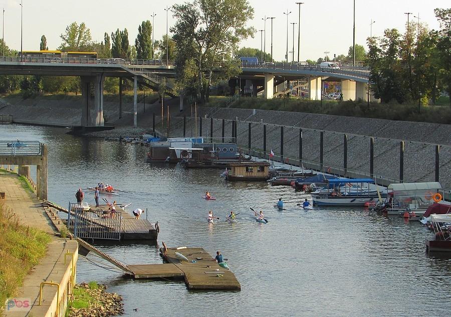 Kajakarze w Porcie Czerniakowskim