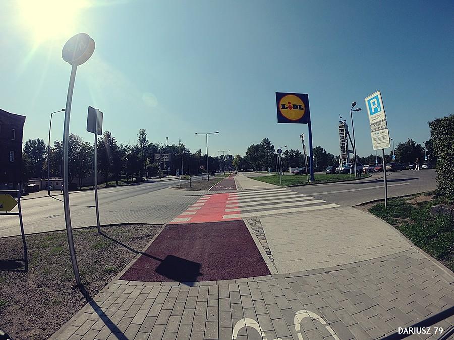 Chorzów - Droga rowerowa przy ulicy Kościuszki
