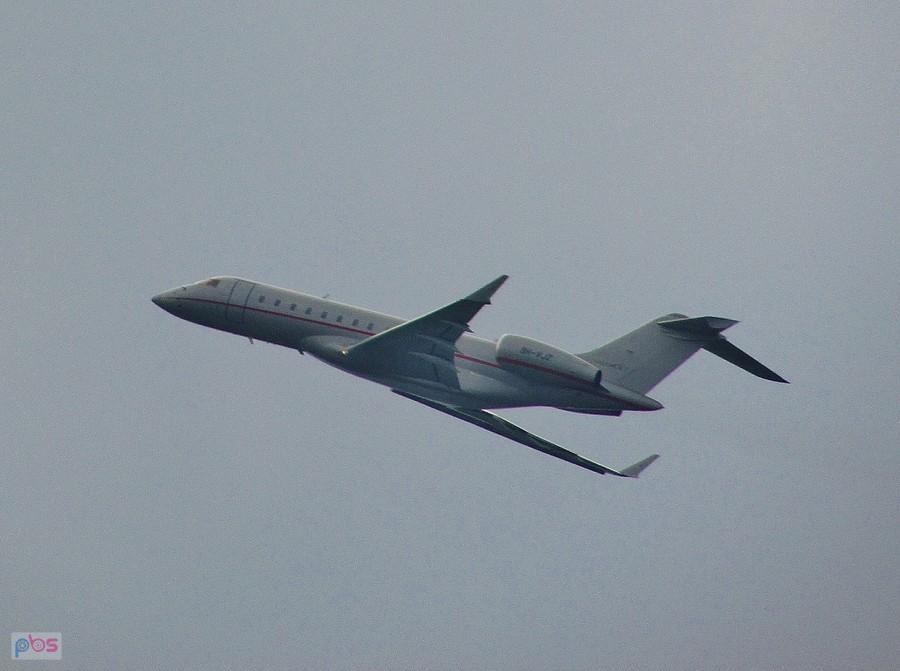 Gulfstream zarejestrowany w Kuwejcie startuje z Okęcia