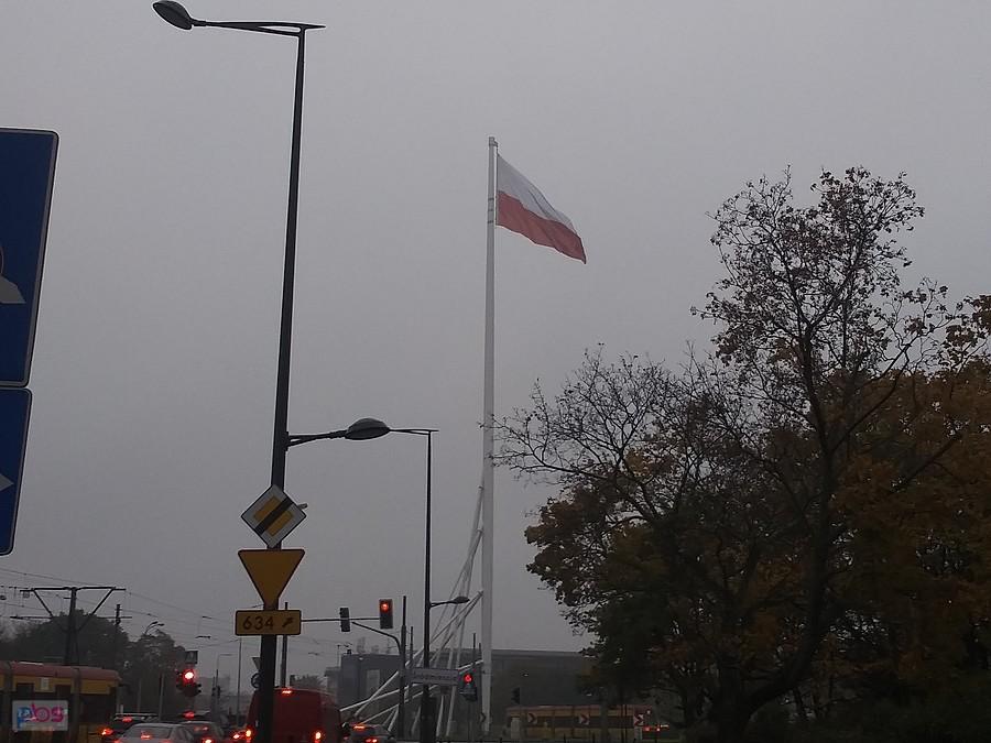 Flaga na rondzie Babka, teraz chyba Radosława