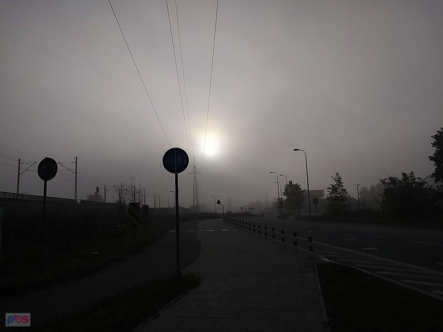 Zamglone słońce