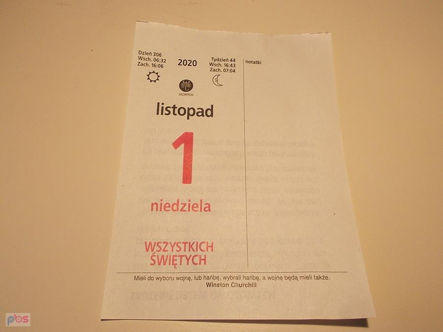 Kartka z kalendarza