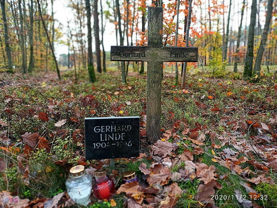 Leśny grób Gerharda Linde.