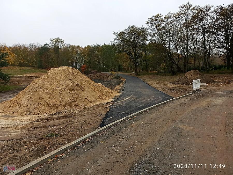 Końcowa część ścieżki rowerowej, tuż przed Stolcem.