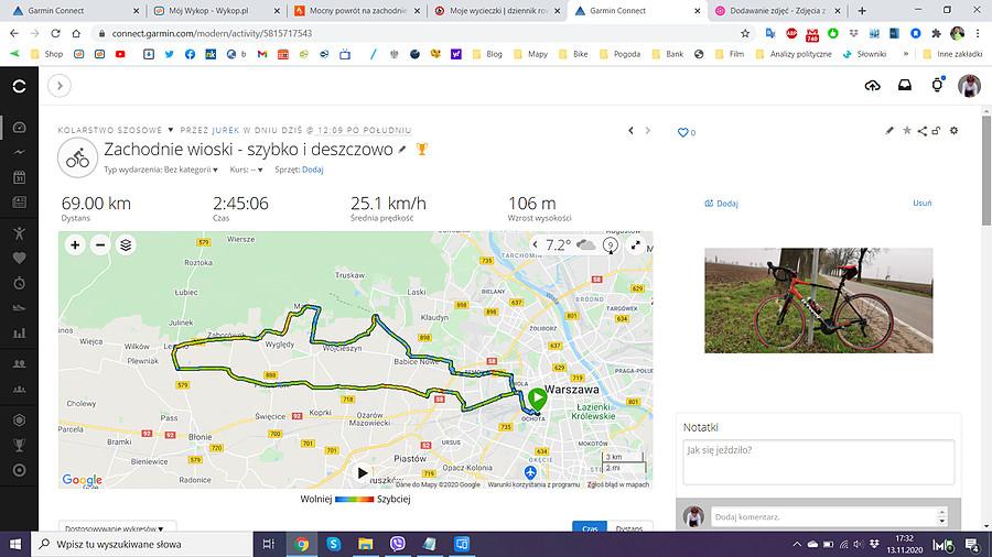 Statystyki z Garmin Connect