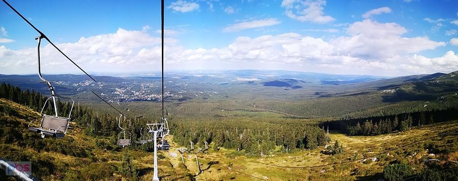 Widok z wyciągu na Szrenicę