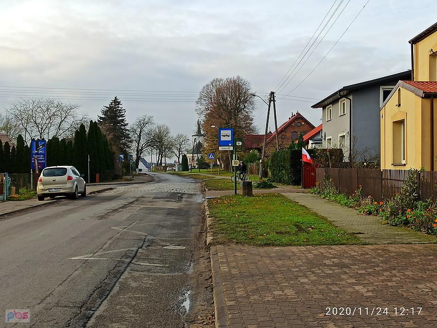 Centrum miejscowości Stobno.