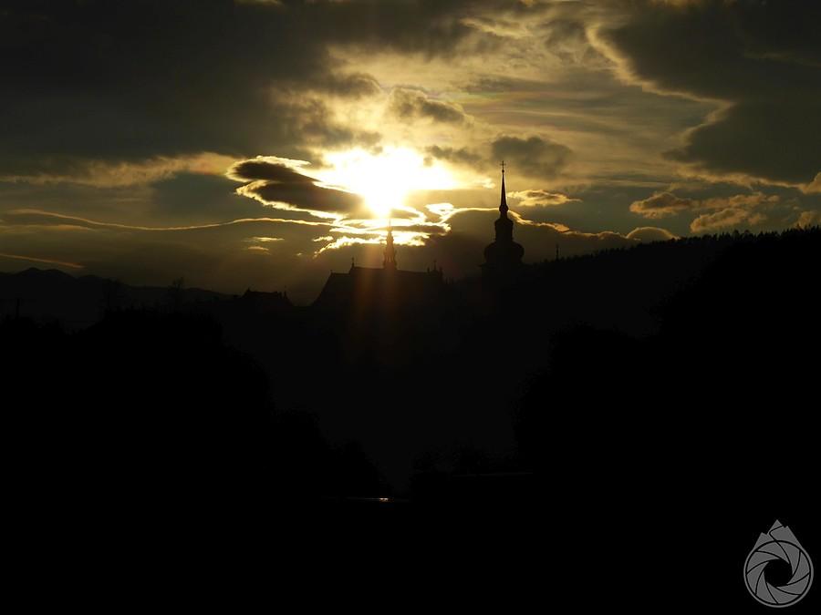 słońce nad Starym Sączem
