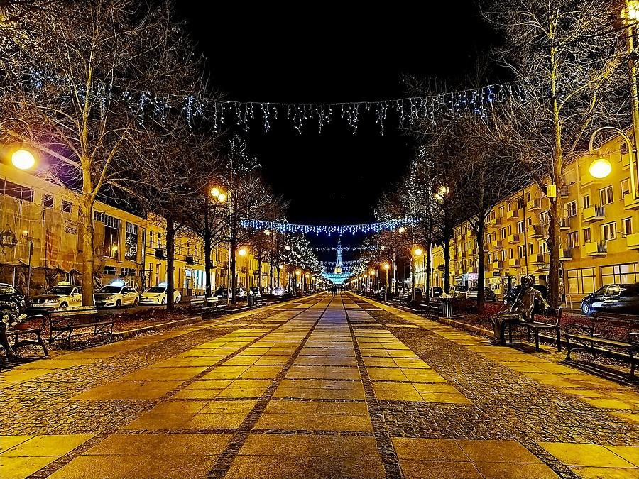 Świąteczna iluminacja Częstochowy.