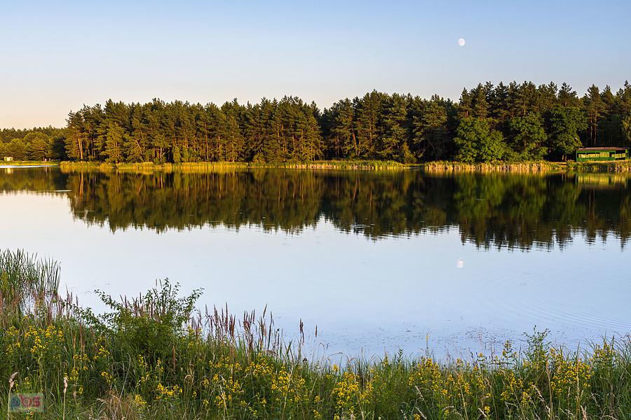 Jezioro w Dzibicach - widok o godzinie 19:50