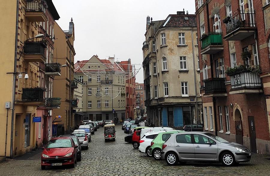 Meleks snujący się przez poznańską Śródkę