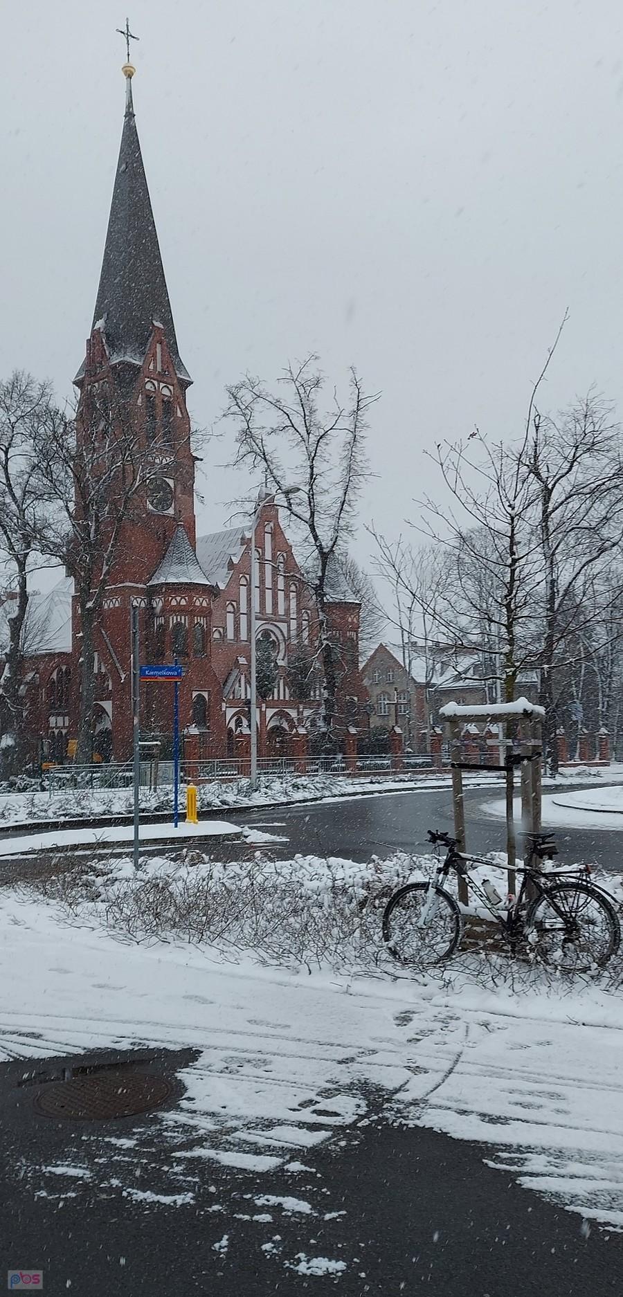 Na Klecinie - trochę śnieży...