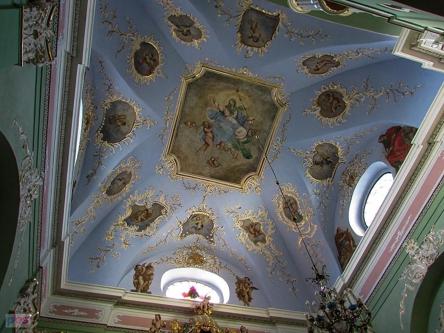Kolegiata w Łasku - sklepienie kaplicy Matki Bożej Łaskiej