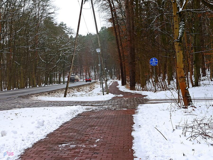 DDR-ka do Pilchowa odśnieżona.