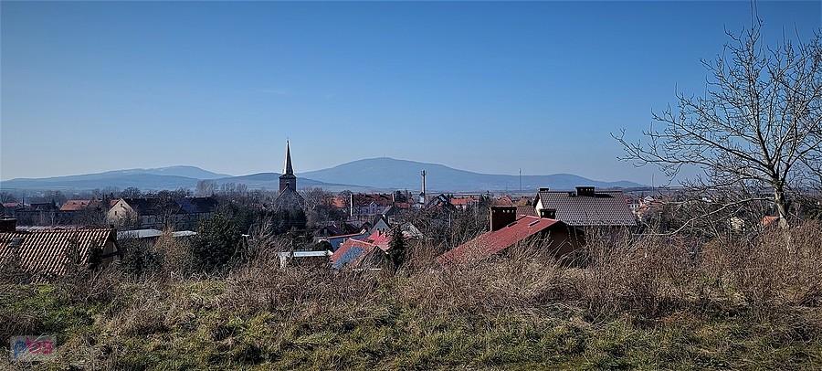 Śleżańska panorama i Jordanów Śl. na pierwszym planie