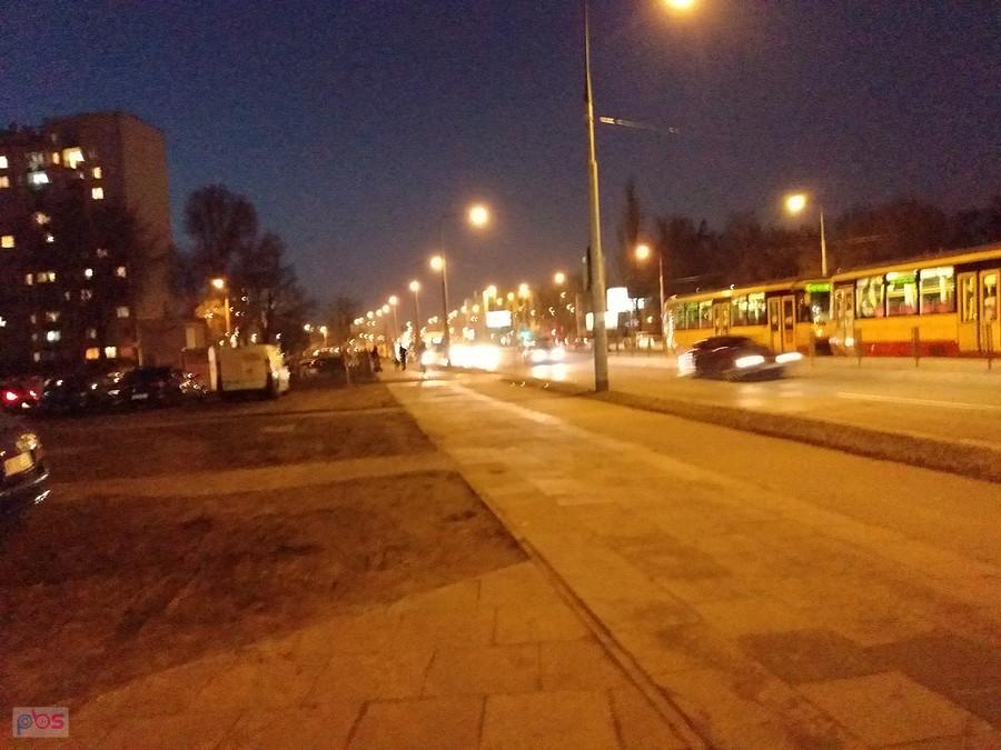 Powstańców Śląskich ładnie oświetlona