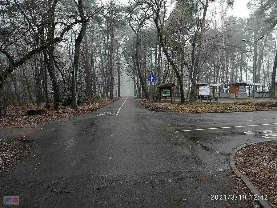 Niezbyt zachęcająca do jazdy na rowerze alejka wokół Arkonki.