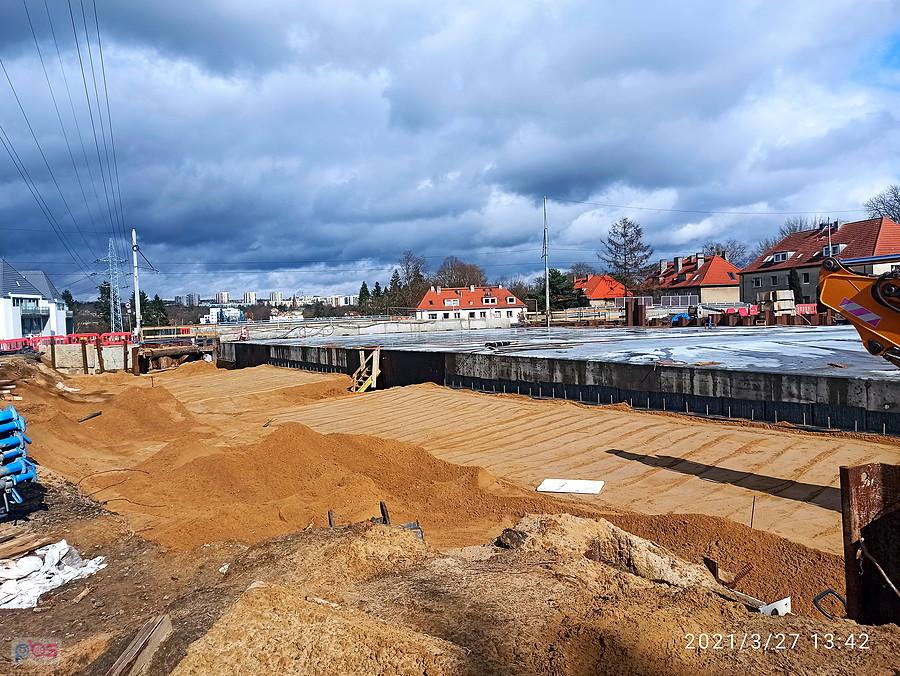 Trwa przebudowa Al. Wojska Polskiego 27 marca 21 r.