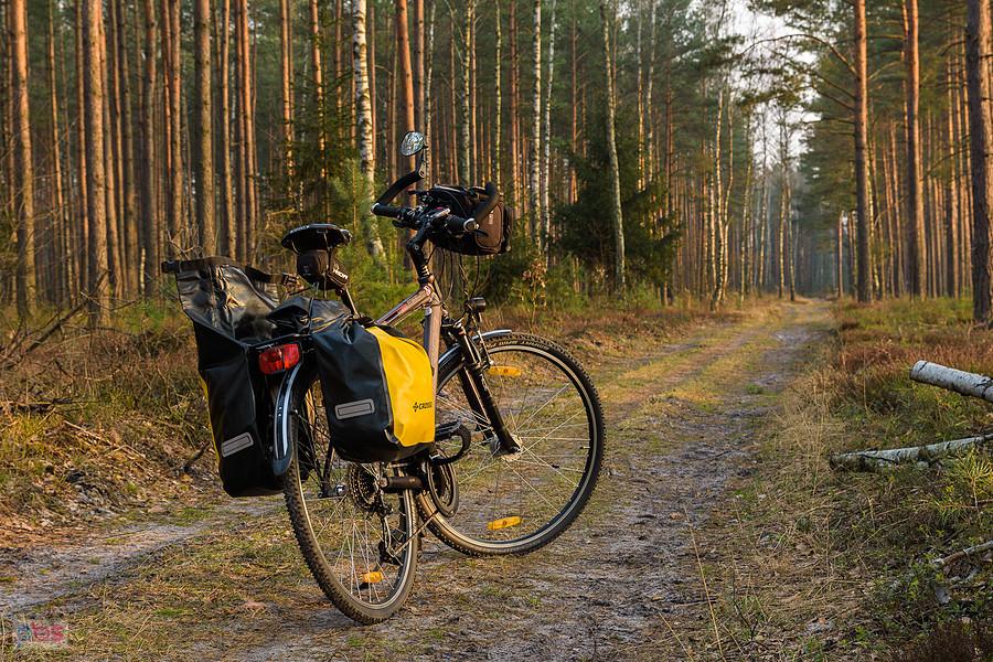 Obowiązkowo ujęcie z rowerem - pierwsza jazda trekkinga w tym roku