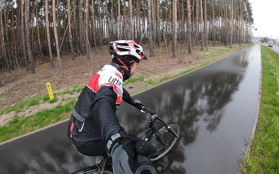 Foto dokumentacja odnośnie mokrych warunków na mej trasie