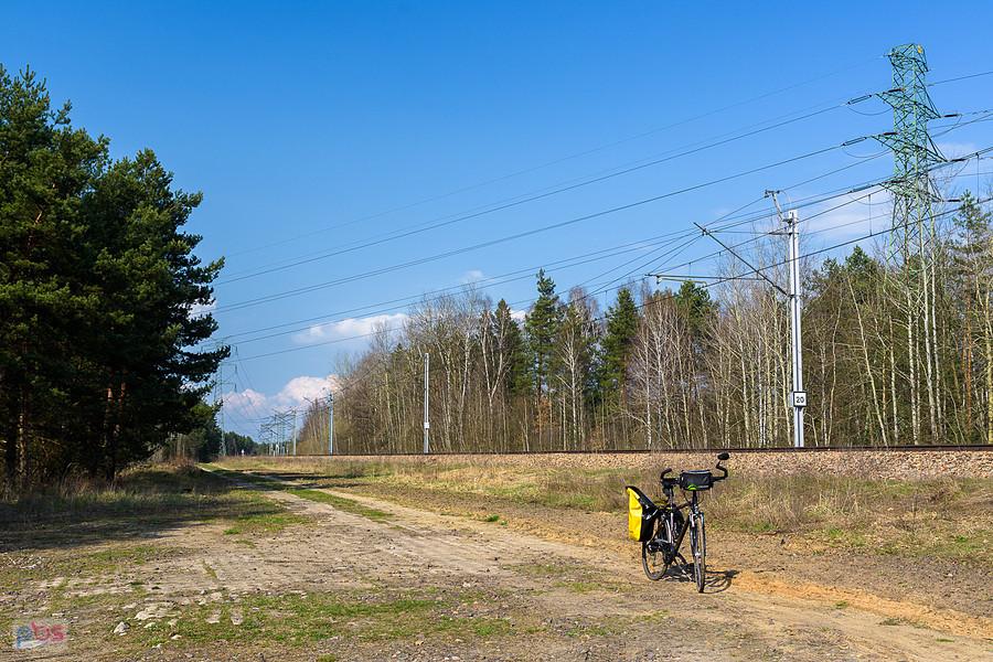 CMK w myszkowskiej dzielnicy Mrzygłód, od tego miejsca zaczyna się odcinek z prędkością szlakową 200 km/h