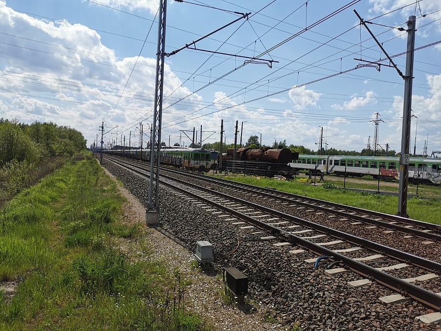 Lokomotywa parowa w Tłuszczu