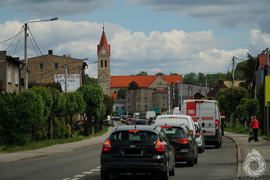 ładne, ale zatłoczone centrum Orzesza