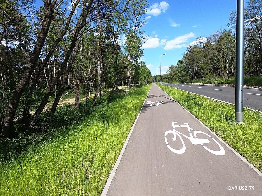 Dąbrowa Górnicza - Droga rowerowa wzdłuż ulicy Rożdzieńskiego