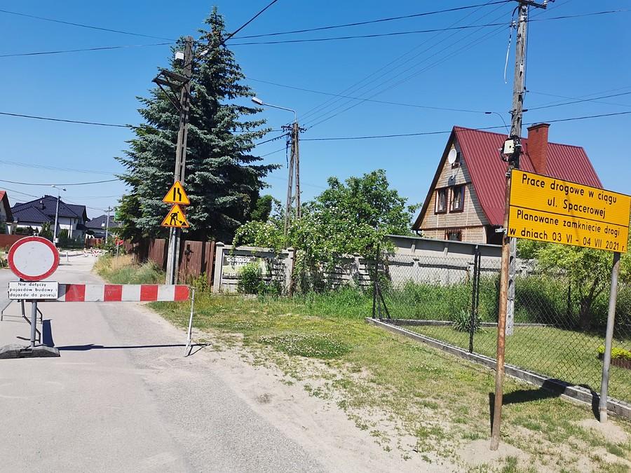 Remont na Trakcie Królewskim w Borzęcinie
