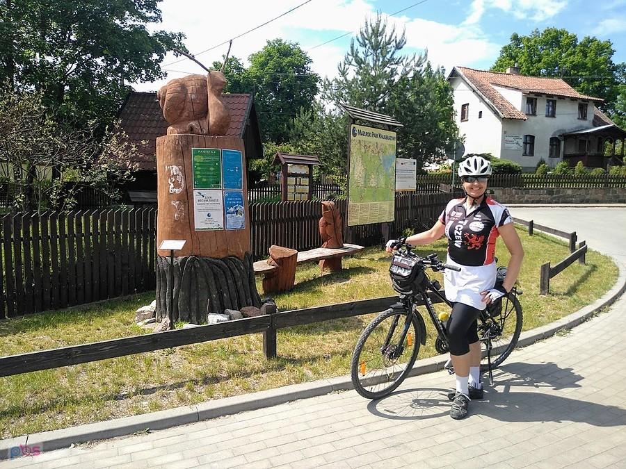 Rowerzysta na szlaku Krutyni