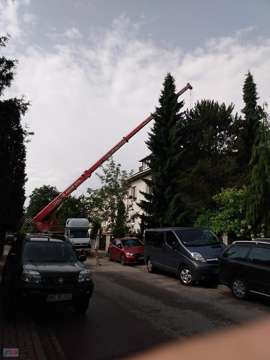 Dźwig na ulicy Zaboreczne