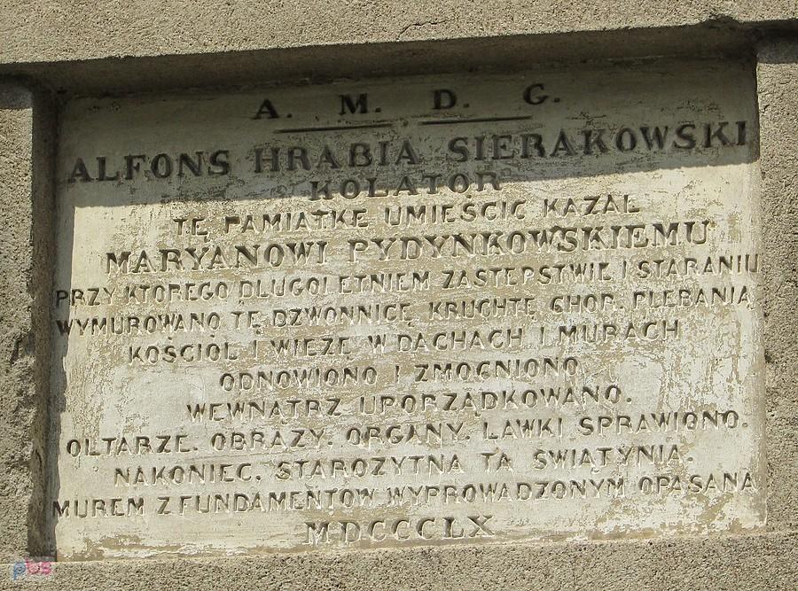 Ad maiorem Dei gloriam, Osiek - interesująca tablica na dzwonnicy