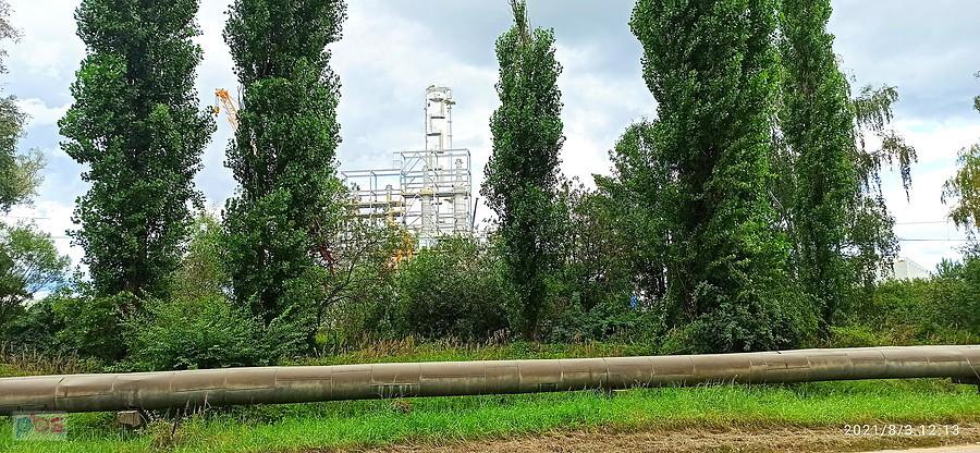 Fragment urządzeń Kombinatu Azoty Police.