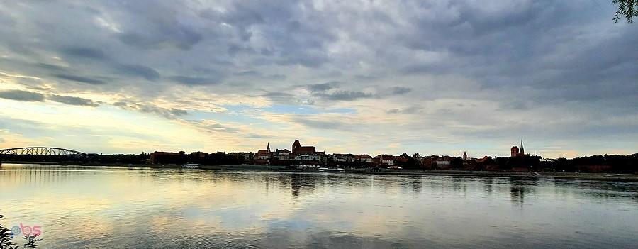 Pochmurna panorama Torunia