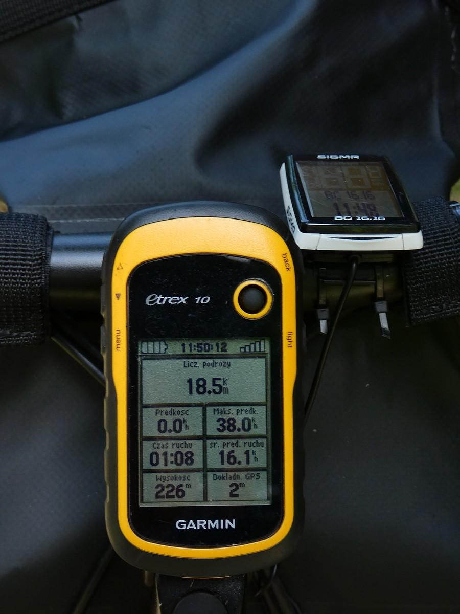 GPS na szczycie Bukowca pokazuje prawie idealną wysokość