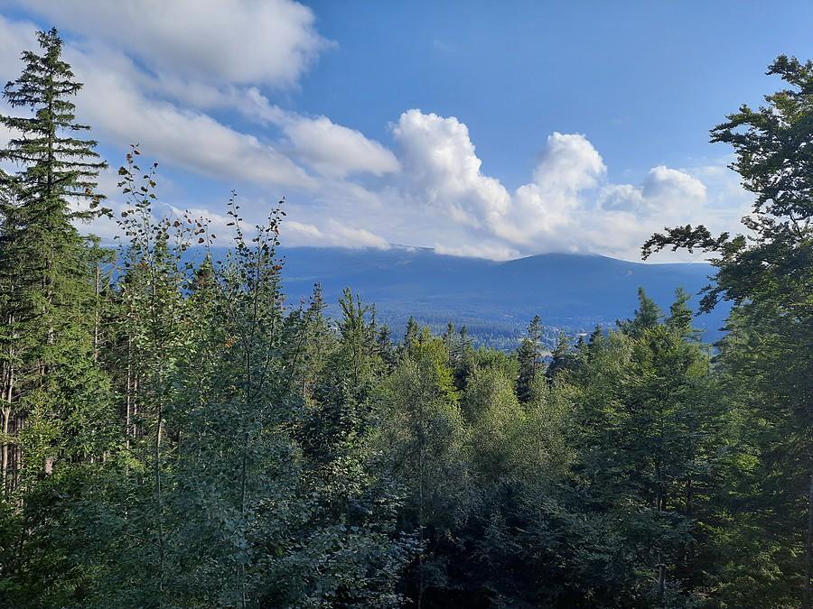 Widok na Karkonosze.
