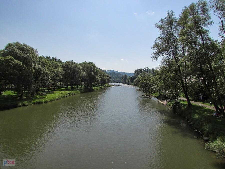 Dunajec z mostu w Krościenku